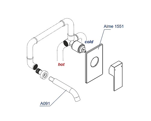 Смеситель для раковины WasserKRAFT A15513 Хром