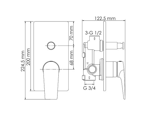 Душевая система WasserKRAFT A84202 Оружейная сталь