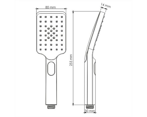 Душевая система WasserKRAFT A84202 Оружейная сталь