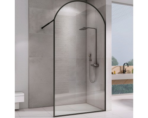 Душевая перегородка Abber Immer Offen 120 AG64120BN8 профиль Черный стекло прозрачное