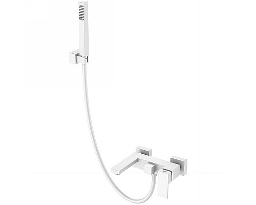 Смеситель для ванны Boheme Qubic 473-MW Белый матовый