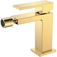 Смеситель для биде Boheme Qubic 476-G Золото глянцевое