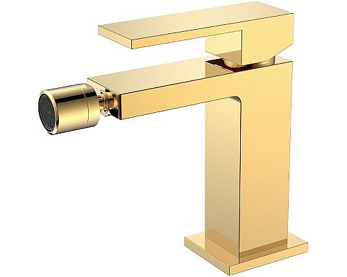 Смеситель для биде Boheme Qubic 476-G Золото глянцевое
