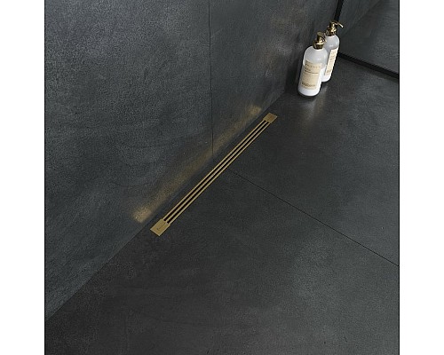 Душевой лоток Boheme B&T Infinity 60 981-60-G с решеткой Золото Душевой лоток Boheme B&T Infinity 60 981-60-G с решеткой Золото