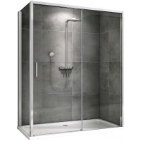 Душевой уголок Abber Komfort 170х90 профиль Хром стекло прозрачное