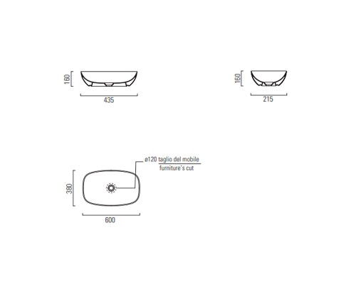 Раковина-чаша GSI Nubes 60 978311 Белая