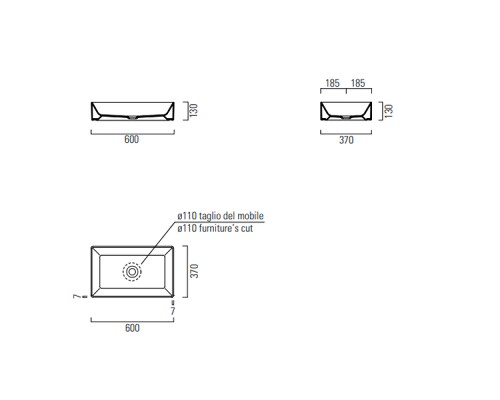Раковина-чаша GSI Kube X 60 945304 Agave opaco