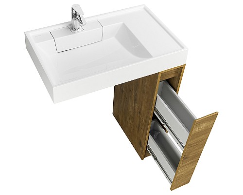 Тумба под раковину Aquaton Лондри 80 1A267101LHDR0 Дуб Рустикальный без фасада