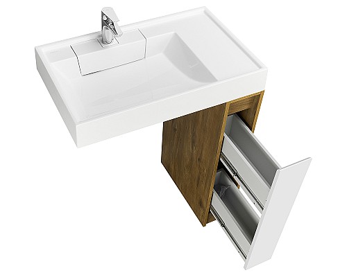 Тумба под раковину Aquaton Лондри 80 1A267101LHDR0 Дуб Рустикальный без фасада