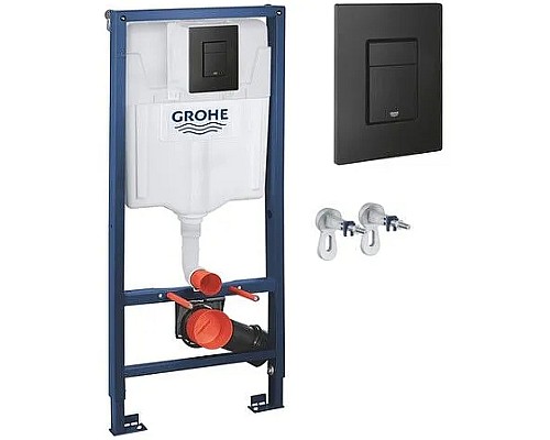 Инсталляция Grohe Rapid SL 38811KF0 для унитаза с Черной матовой клавишей смыва