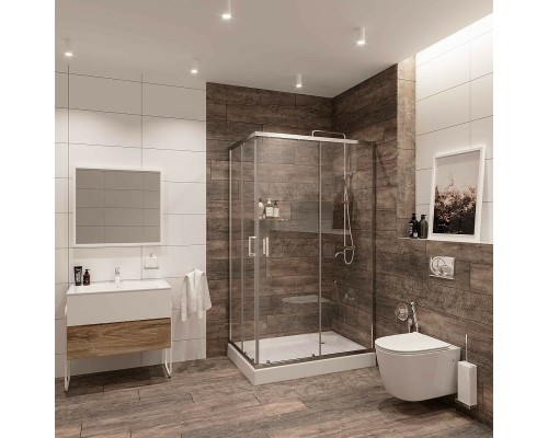 Душевой уголок Niagara Nova 100х80 NG-6681-08 профиль Хром стекло прозрачное