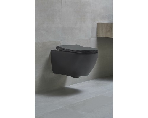 Унитаз beWash Bogen 88303270 подвесной Черный матовый с сиденьем Микролифт