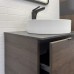 Тумба с раковиной Comforty Портленд 60 подвесная Дуб шоколадно-коричневый Калакатта Блэк