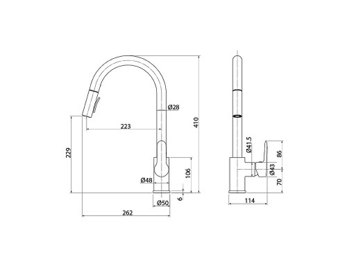 Смеситель для кухни Iddis Cuba CUBSTP0i05 Сталь