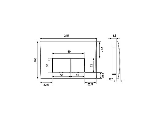Смывной бачок Iddis Optima Home OPH0MBCi32K скрытого монтажа с Черной клавишей смыва
