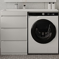 Тумба под раковину Style Line Даллас 110 Люкс Plus СС-00002369 Белая