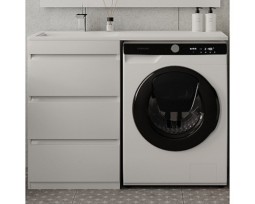 Тумба под раковину Style Line Даллас 110 Люкс Plus СС-00002369 Белая