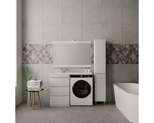 Тумба под раковину Style Line Даллас 110 Люкс Plus СС-00002369 Белая