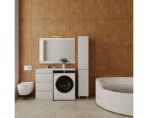 Тумба под раковину Style Line Даллас 110 Люкс Plus СС-00002369 Белая