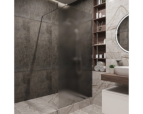 Душевая перегородка STWORKI Берген 100 MV-BE-100-CR-M профиль Хром глянцевый стекло матовое