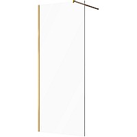 Душевая перегородка STWORKI Берген 90 MV-BE-90-GL профиль Золото стекло прозрачное