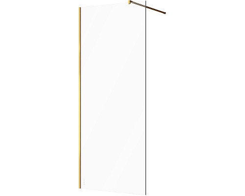 Душевая перегородка STWORKI Берген 90 MV-BE-90-GL профиль Золото стекло прозрачное