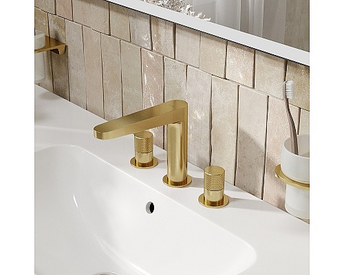 Смеситель для раковины WasserKRAFT Schunter 8235 Золото матовое