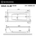 Акриловая ванна Whitecross Wave Slim 180x80 с гидромассажем
