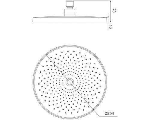 Верхний душ Iddis Optima Home Черный матовый