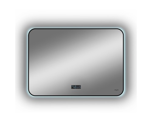 Зеркало Reflection Shadow 800х600 RF5733SH с подсветкой Черное с сенсорным выключателем, диммером, подогревом и часами
