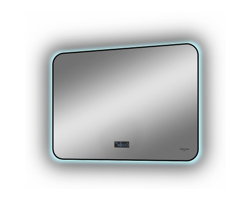 Зеркало Reflection Shadow 800х600 RF5733SH с подсветкой Черное с сенсорным выключателем, диммером, подогревом и часами