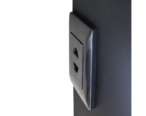 Зеркальный шкаф Reflection Black 450х800 RF2003BL с подсветкой Черный матовый