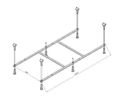 Каркас для ванны AM.PM X-Joy 150x70 W94A-150-070W-R Серый Каркас для ванны AM.PM X-Joy 150x70 W94A-150-070W-R Серый
