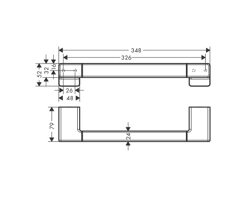 Поручень Hansgrohe AddStoris 41744670 Черный матовый