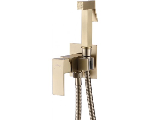 Гигиенический душ со смесителем Abber Daheim AF8226G Золото матовое
