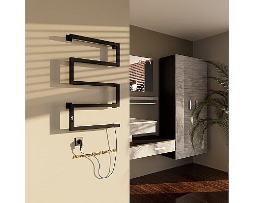 Электрический полотенцесушитель Altasan ШалимарПроф 80х50 ШалимарПроф8050ЧМ Черный муар