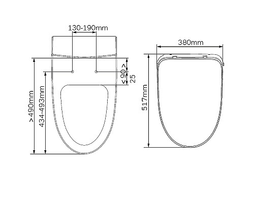 Крышка-биде AM.PM Func CCC8F7851WH с Микролифтом