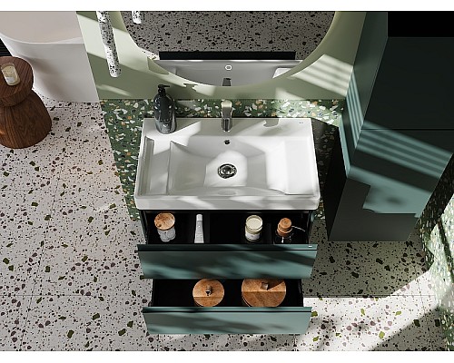 Тумба под раковину Roca Ona 80 A857630513 подвесная Зеленая матовая