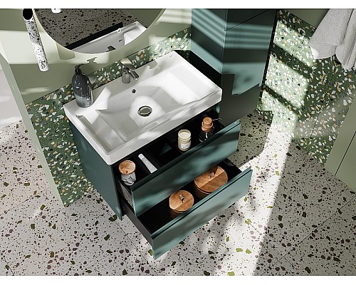 Тумба под раковину Roca Ona 80 A857630513 подвесная Зеленая матовая