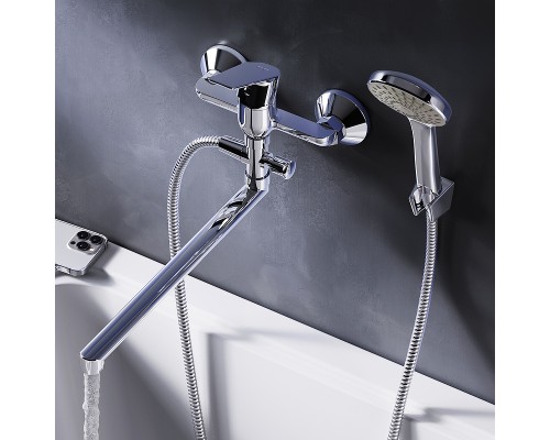 Смеситель для ванны AM.PM Gem F90A90100 универсальный Хром