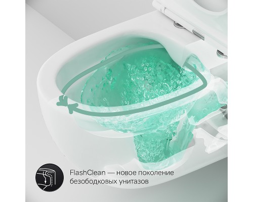 Комплект унитаза с инсталляцией AM.PM Awe FlashClean с сиденьем Микролифт и Черной матовой клавишей смыва