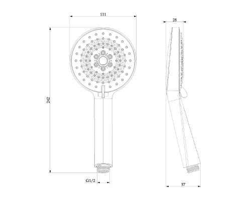 Ручной душ Lemark LM8127C Хром