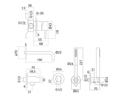 Смеситель для ванны Cisal Xion XI001101D1 Нержавеющая сталь