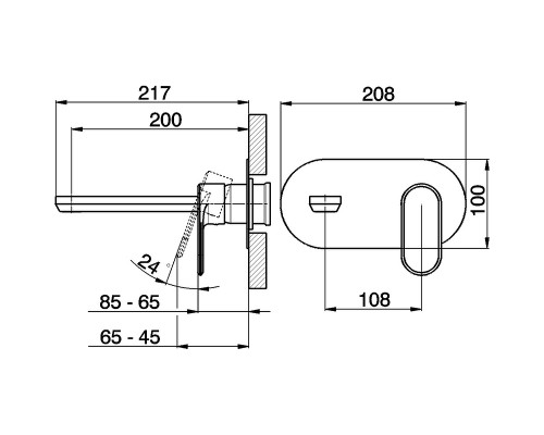 Смеситель для раковины Cisal LineaViva LV00551021 Хром