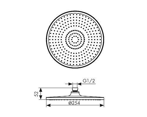 Верхний душ Kaiser SH-210 Черный матовый