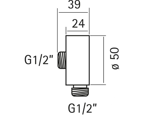 Шланговое подключение Cisal Xion DS017310D1 Нержавеющая сталь