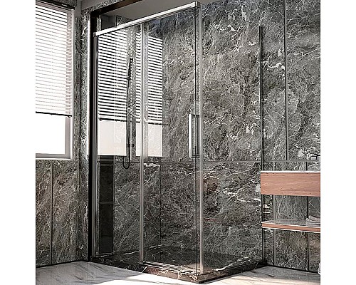 Душевая стенка Veconi Premium Trento SP-40CH 90 SP40-CH-90-01-C4 профиль Хром стекло прозрачное