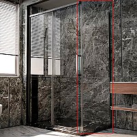 Душевая стенка Veconi Premium Trento PTD-40GR 100 SP40-GR-100-01-C4 профиль Брашированный графит стекло прозрачное