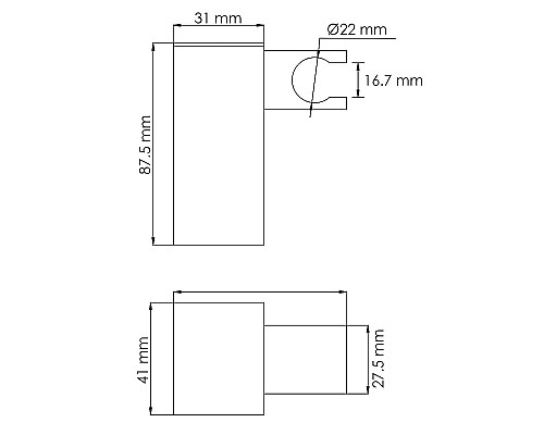 Держатель ручного душа WasserKRAFT A321 Никель