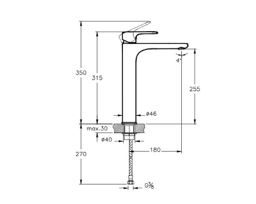 Смеситель для раковины Vitra Root Round A4270736EXP Черный матовый